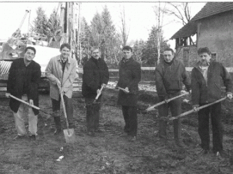 Am Saalbach wird gebaggert